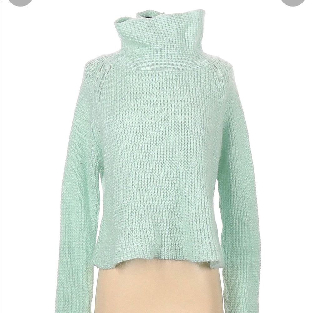 Urban Outfitters Blue Knit Turtleneck Sweater